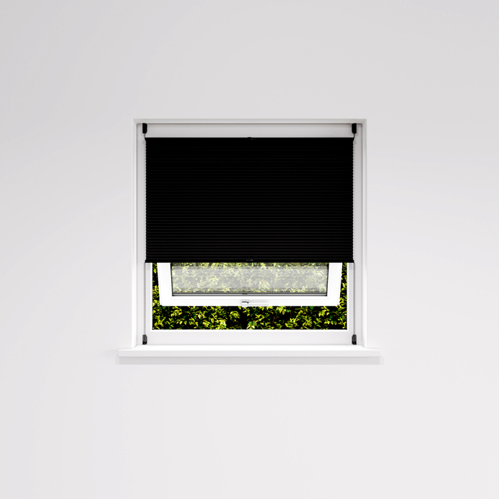 Plisségardin Touch Up & Down svart 90 x 130 cm